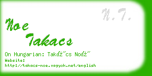 noe takacs business card